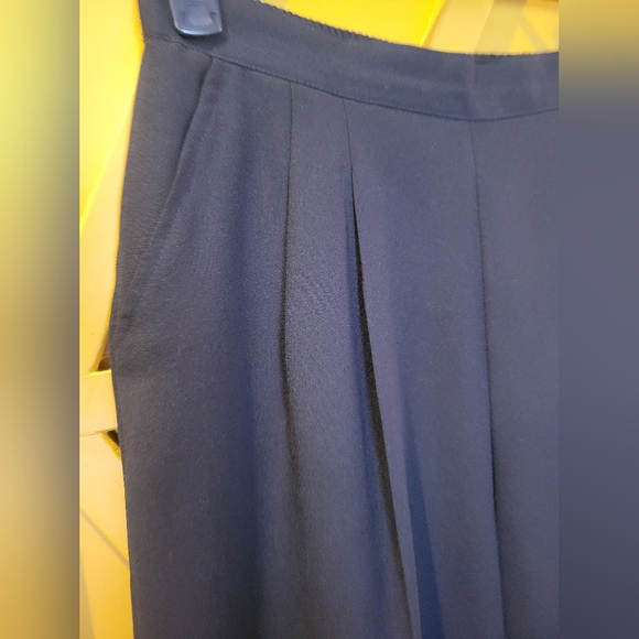 Stephen Peters Black Pleated High-Waisted Trouser Pants - Picture 7 of 12